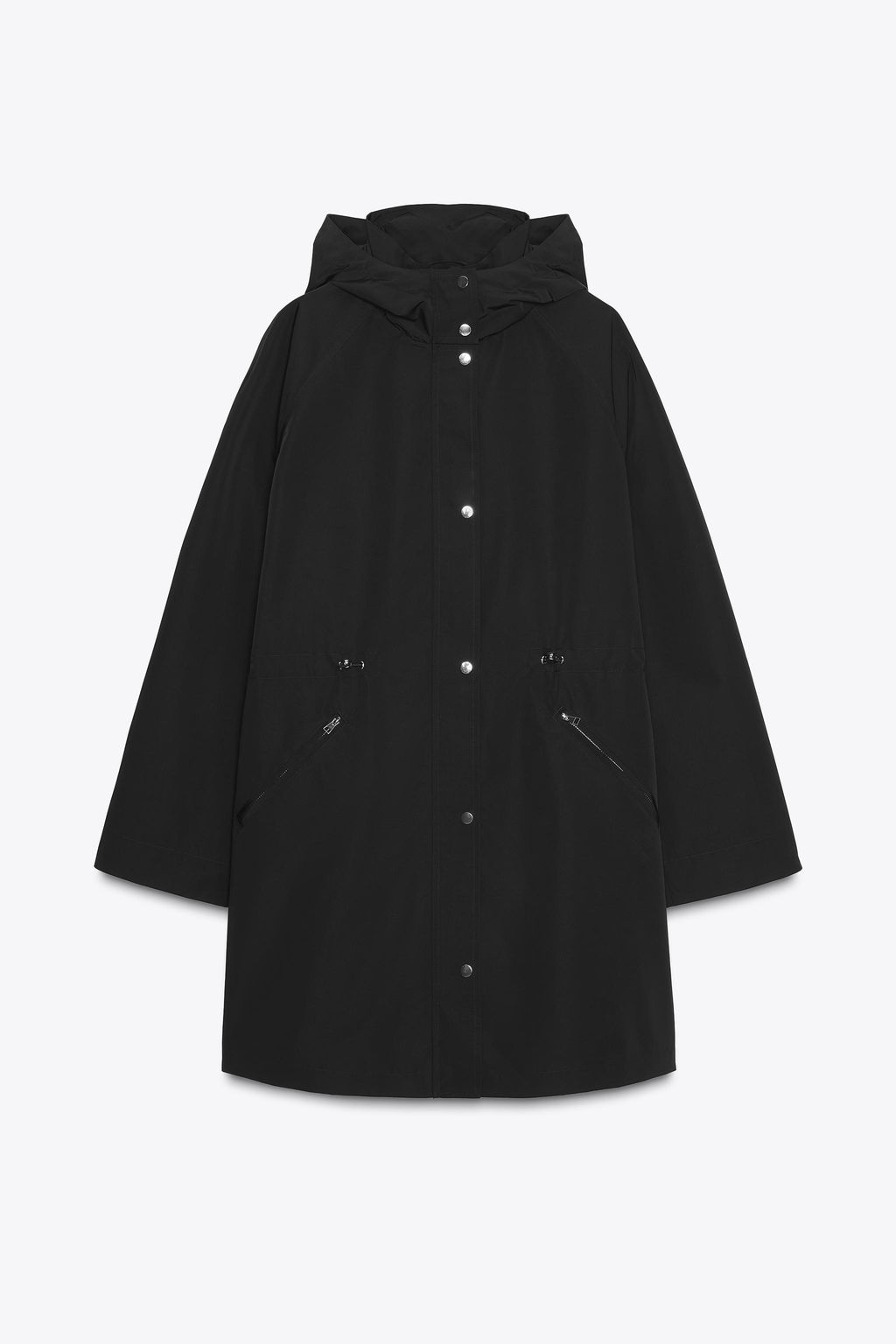 ADJUSTABLE WAIST HOODED JACKET - Zara фото 7
