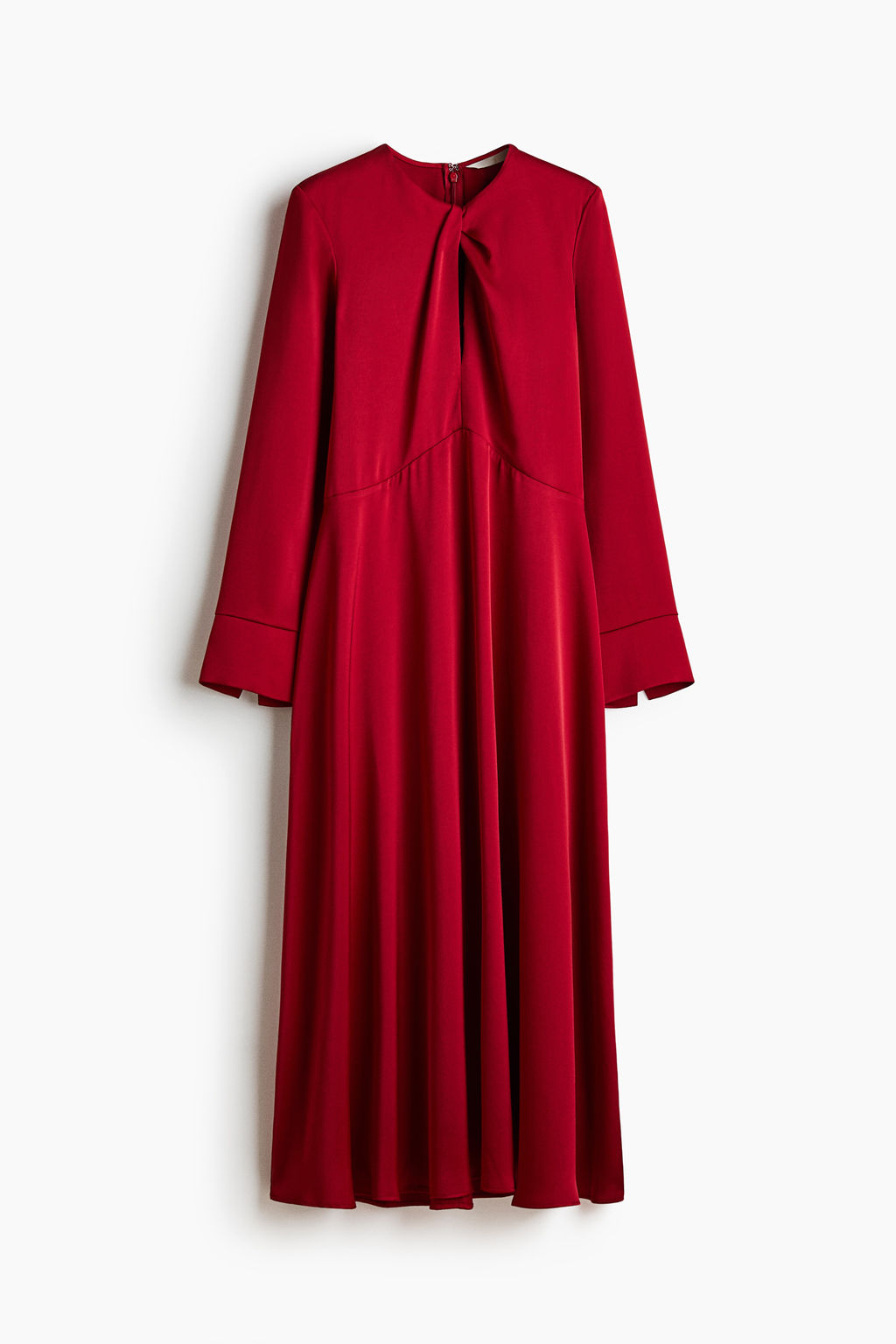 Vestido de sat?n con detalle girado