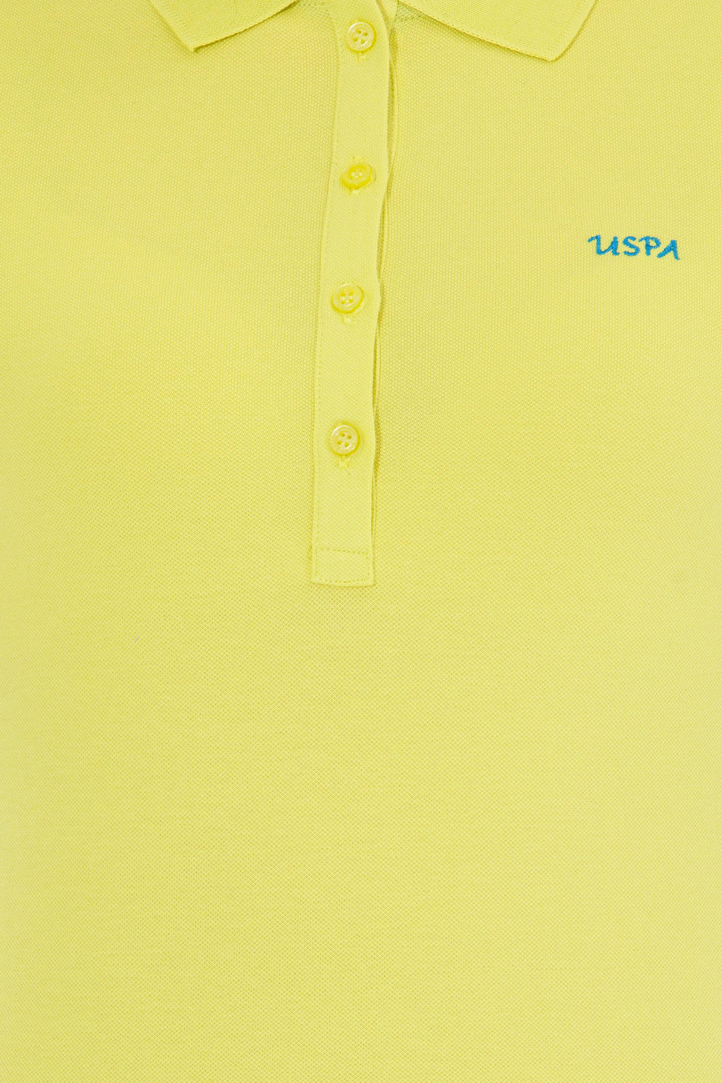 U. S. Polo Assn Женская неоново-желтая базовая футболка с воротником-поло - U.s. polo assn фото 7