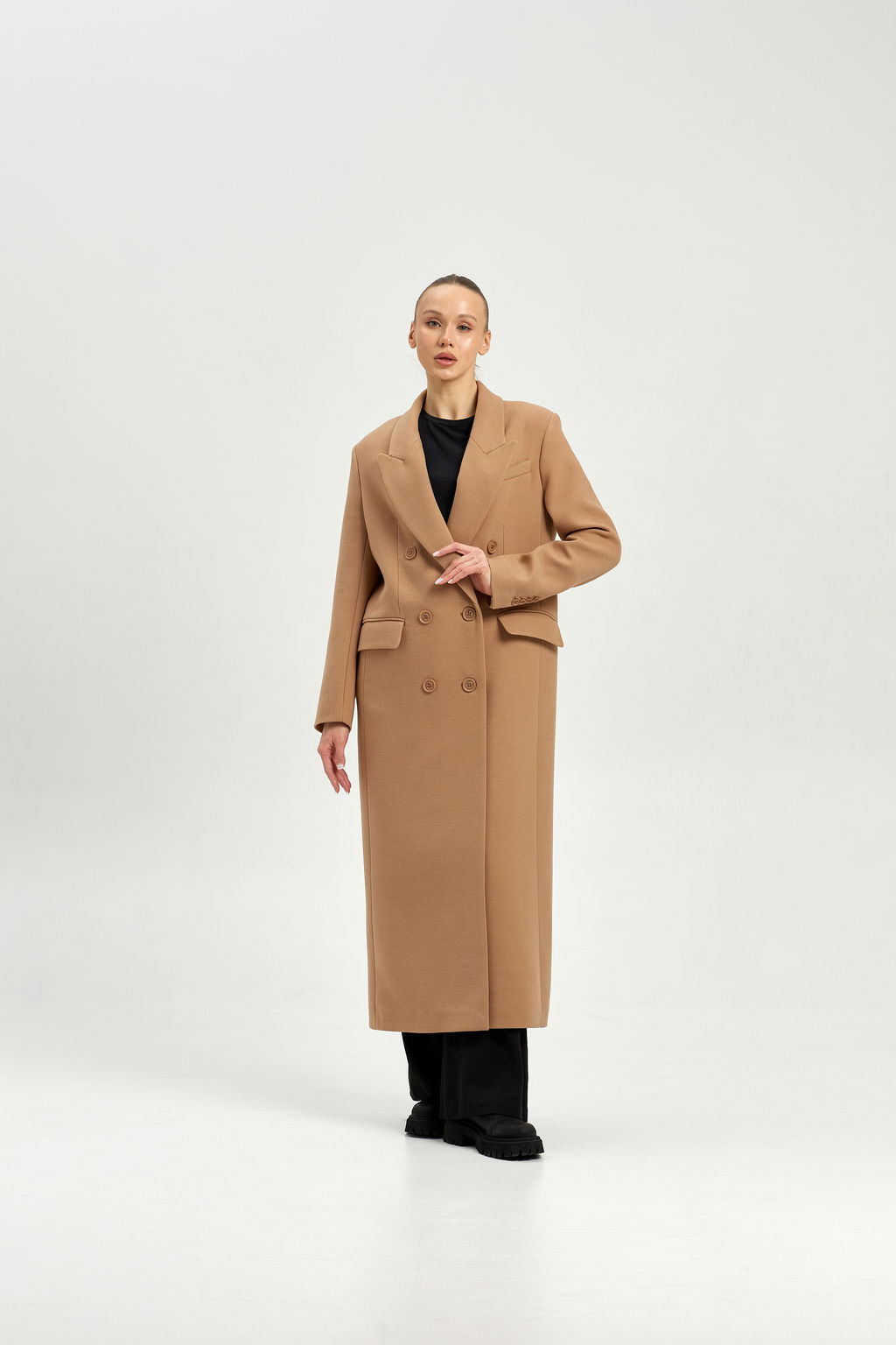 Пальто женское демисезонное 26830 (пепельный/ёлочка) - Kankan фото 26