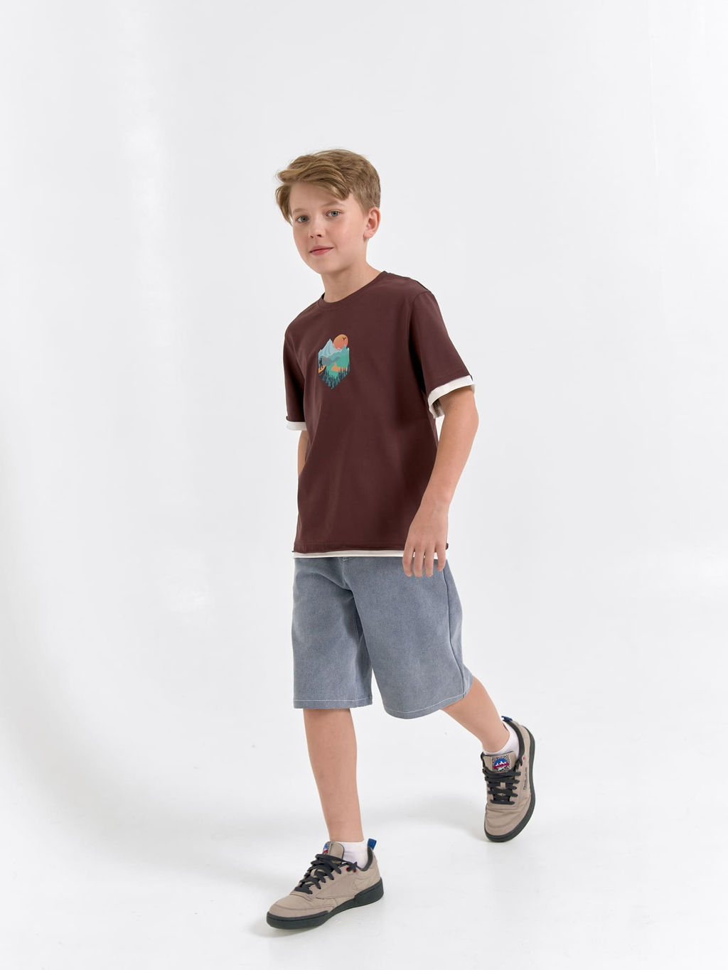 Футболка с контрастной отделкой Шоколад с принтом 7+ - Bungly фото 5
