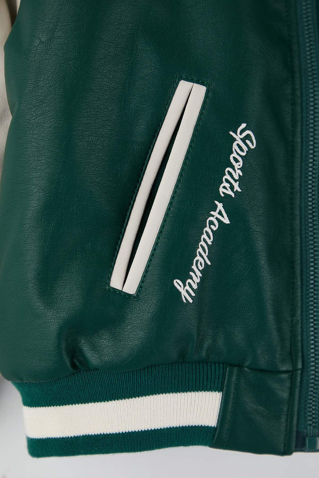 Koyu Yesil Regular Bomber Regular Unisex Cocuk Mont TKDAW26MO00000 - Trendyolmilla фото 2