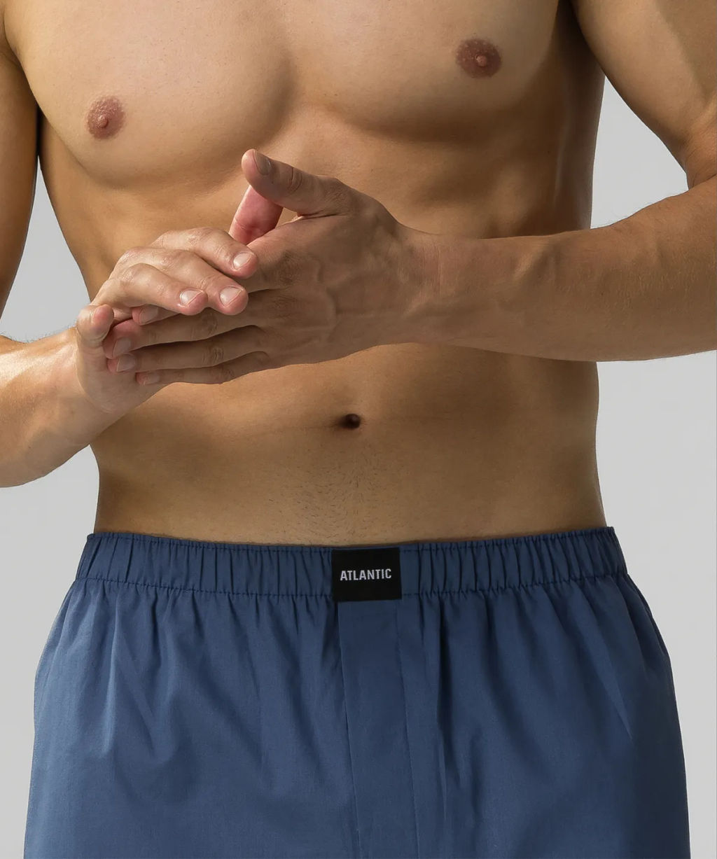 ATLANTIC MBT-003 Трусы боксеры Cotton индиго  фото 4