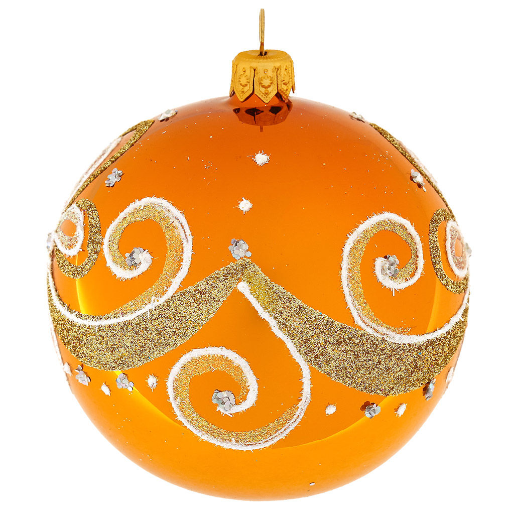 Елочная игрушка шар стеклянная Флер д8,5см, цвета микс, ручная художественная роспись, подарочная упаковка (Россия) - Домашняя мода фото 2