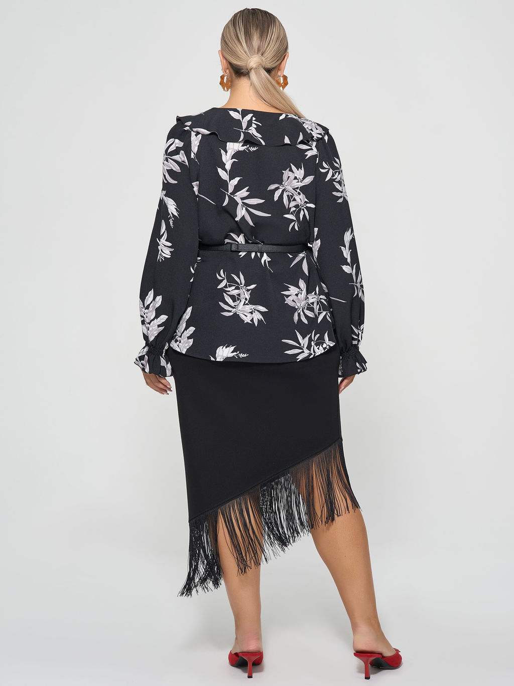 Блузка 0059-26 черный муар