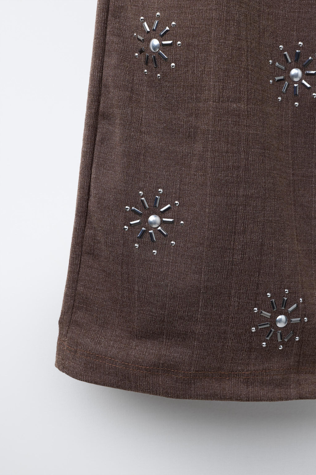 PANTAL?N WIDE LEG PAREO BOTONES / Marr?n - Zara фото 4