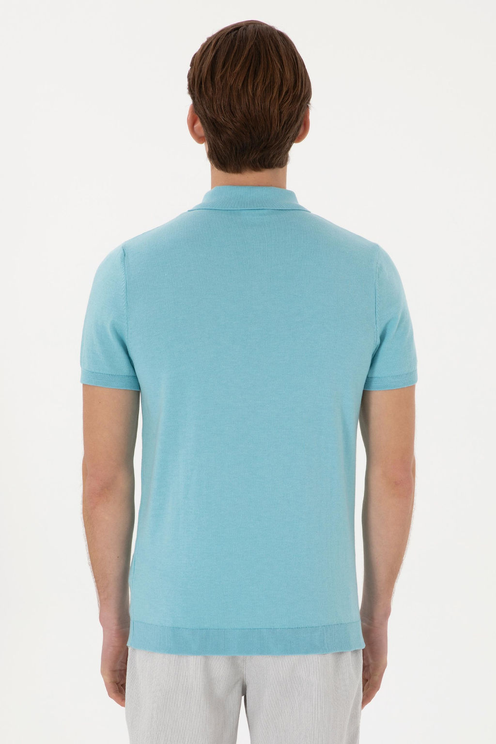 Erkek Slim Fit Polo Yaka Aqua Ti__rt - U.s. polo assn фото 5
