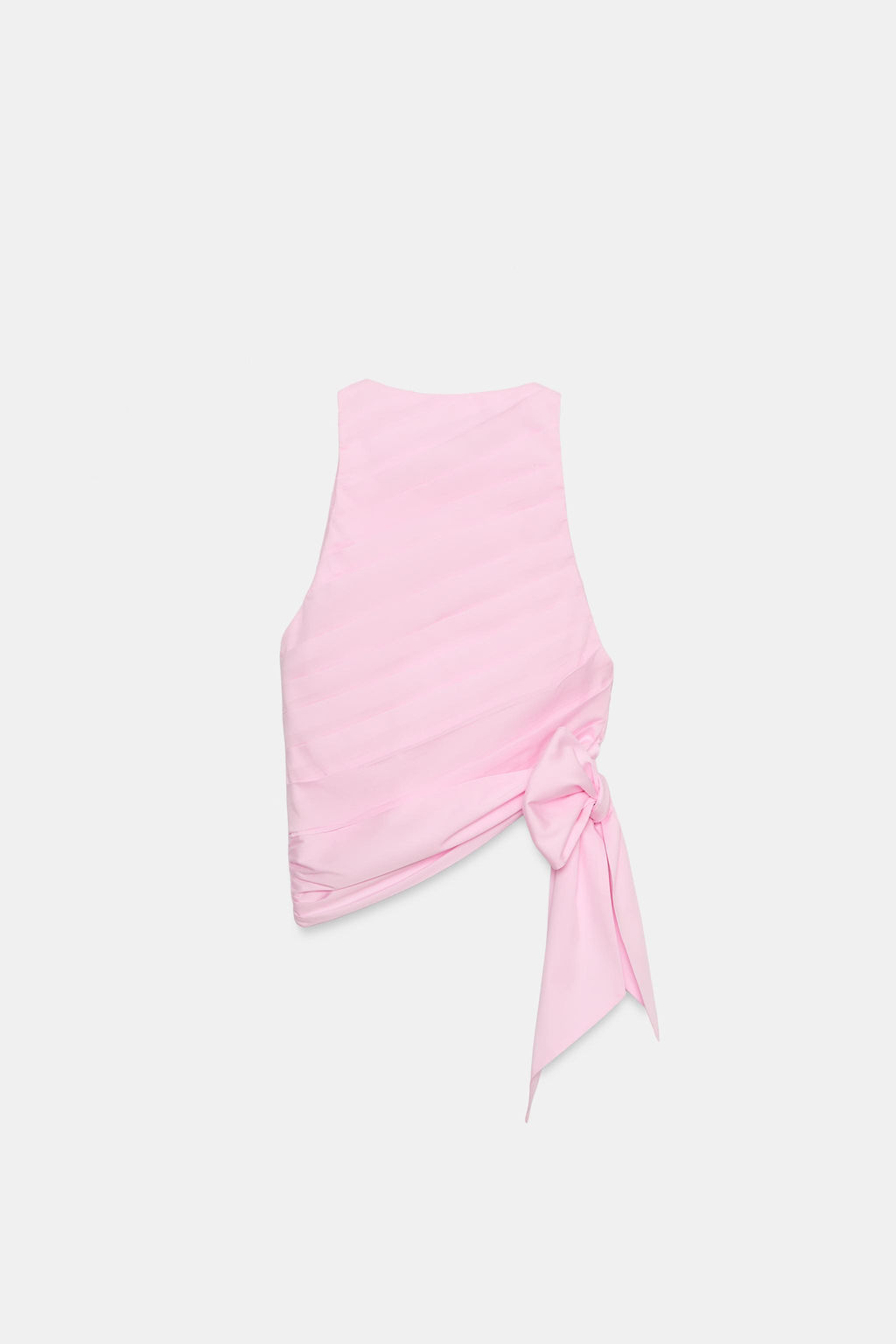 TOP HALTER POPEL?N PLIEGUES LAZO / Rosa - Zara фото 4