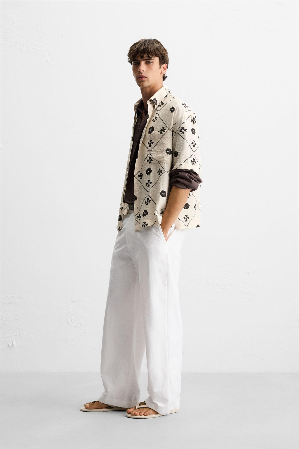 CONTRAST PRINT SHIRT - Zara фото 4