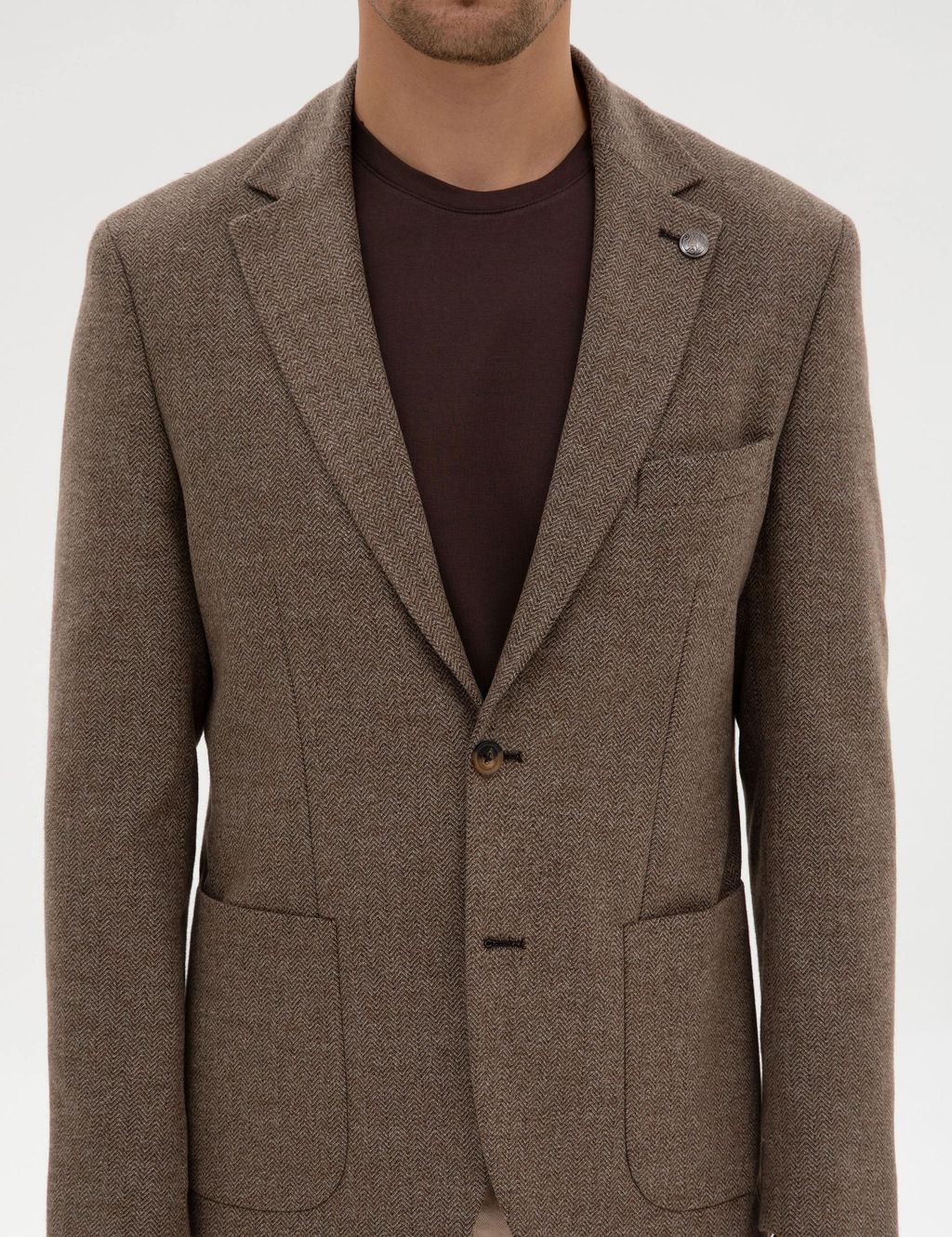 Kahverengi Slim Fit Bal_ks_rt_ Ceket