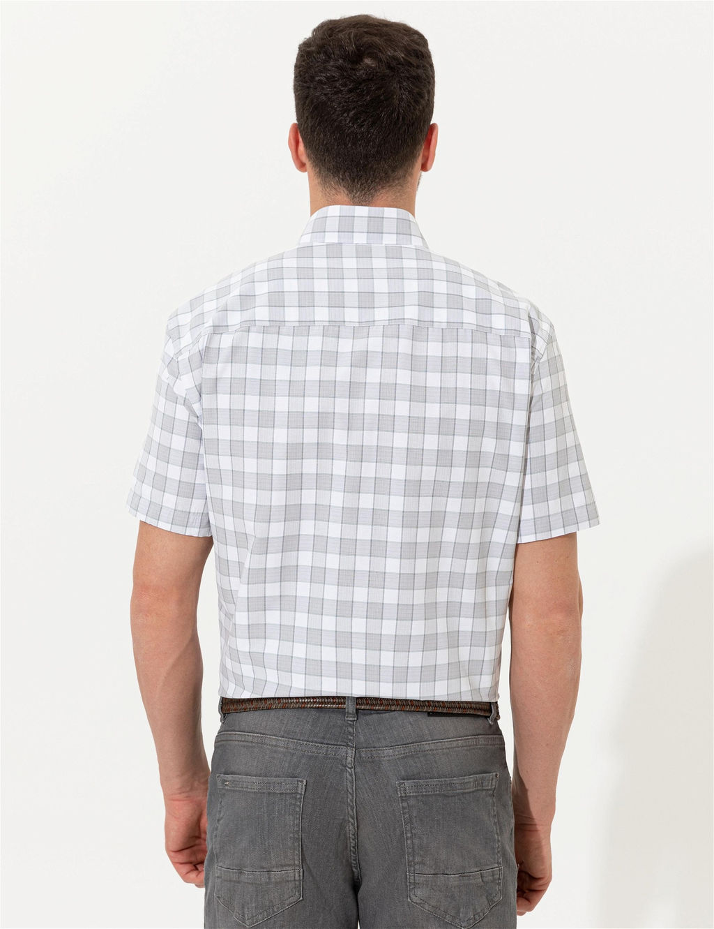 Gri Regular Fit K_sa Kollu G_mlek - Pierre cardin фото 5
