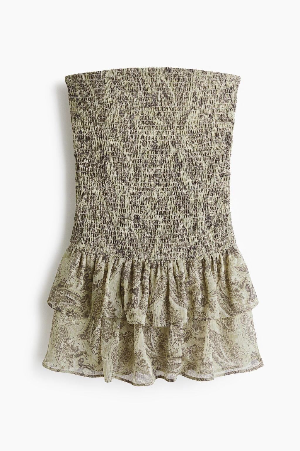 Vestido escalonado con cuerpo nido de abeja - H&m фото 4