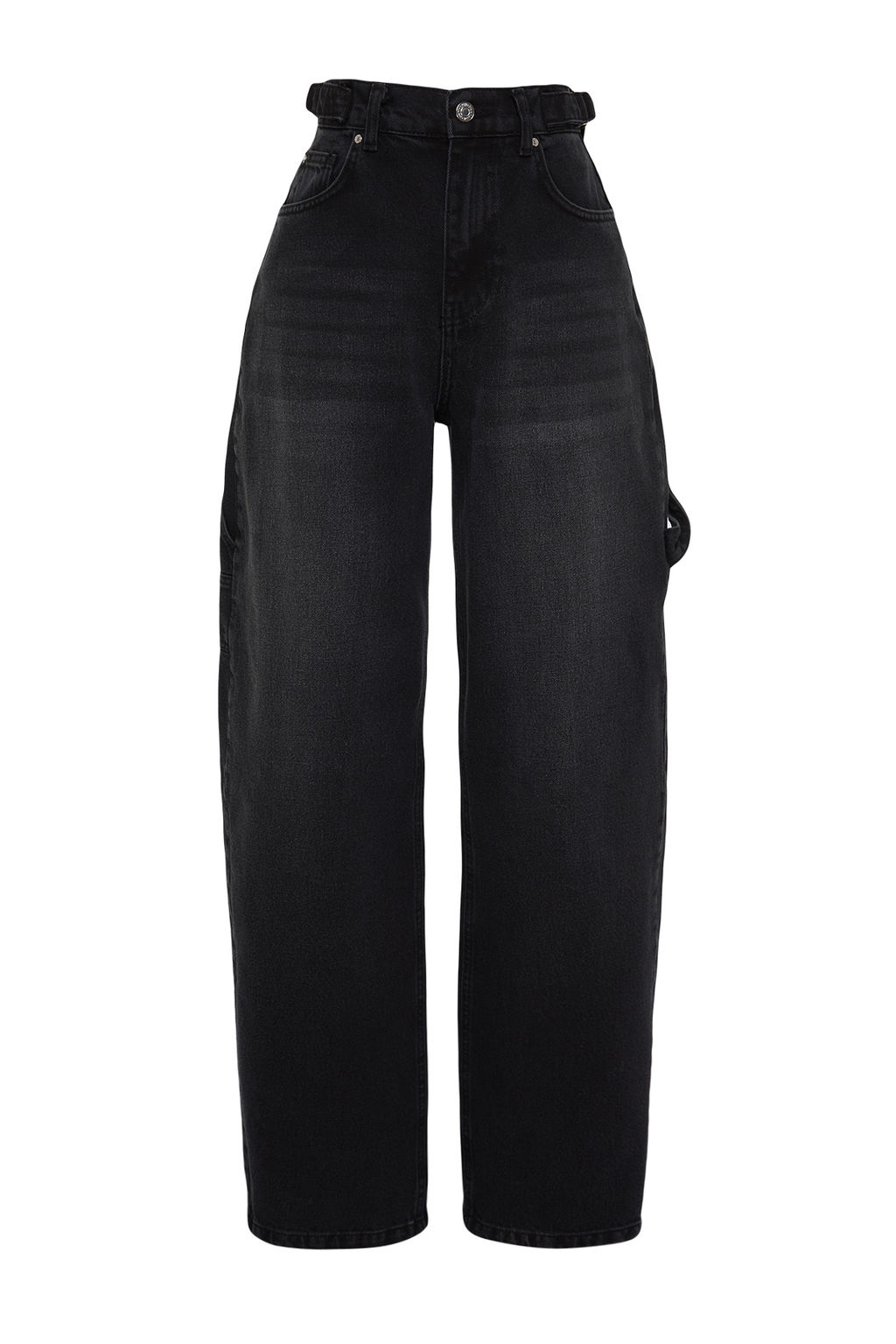 TRENDYOLMILLA Koyu Mavi More Sustainable Y?kama Efektli Bol Kesim Yuksek Bel Carpenter Skater Jeans TWOAW24JE00308  фото 31