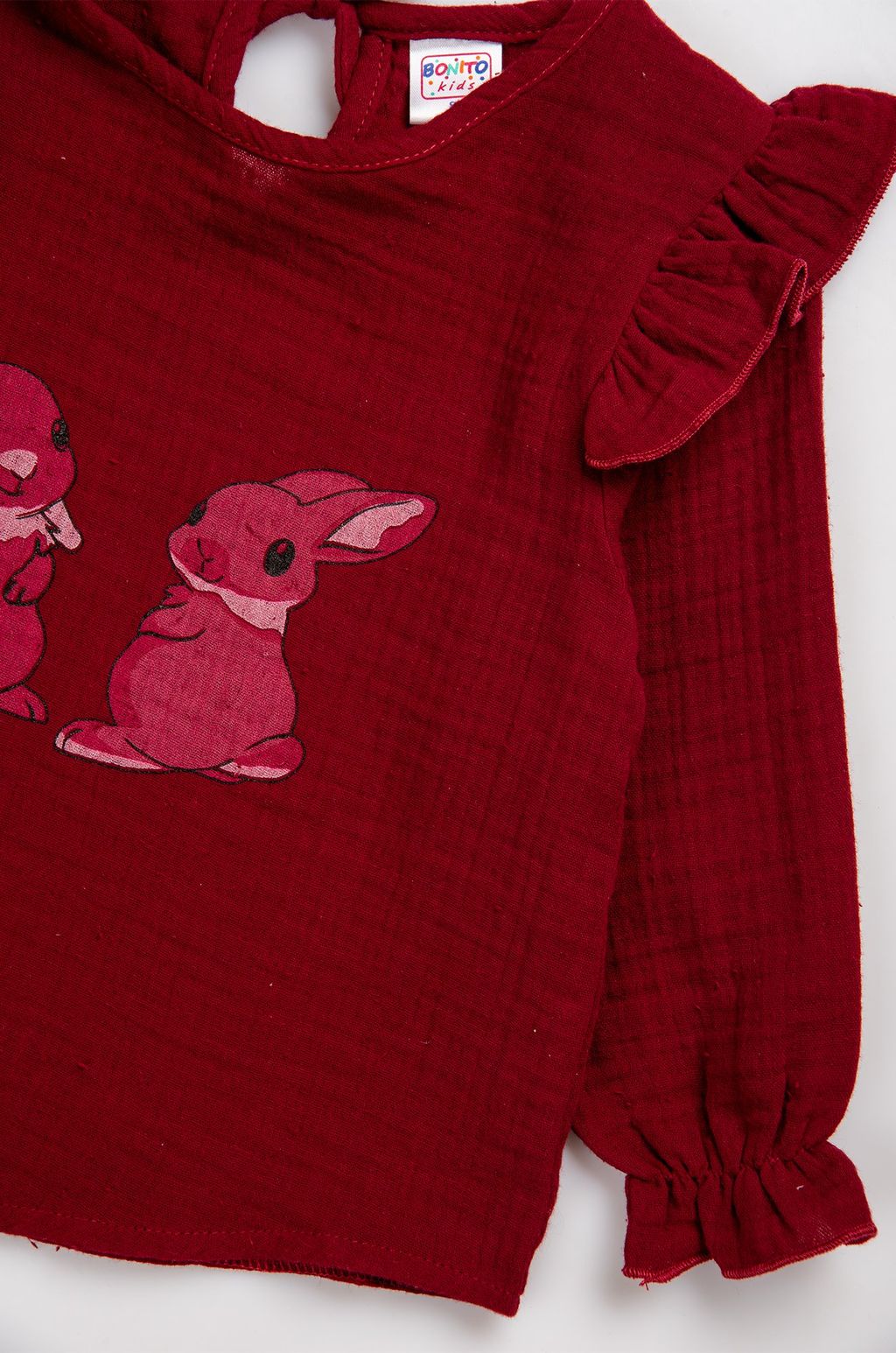 Хлопковая кофточка для девочки из муслина Bonito  фото 8