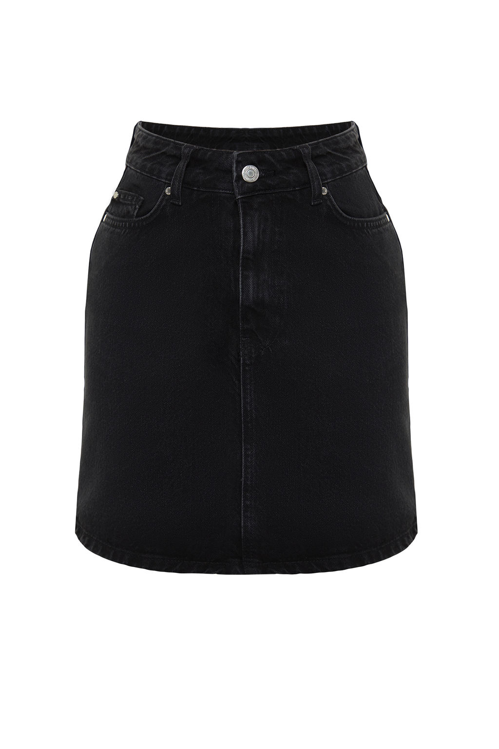 TRENDYOLMILLA Siyah More Sustainable Yuksek Bel Mini Denim Etek TWOSS24ET00063 фото 6