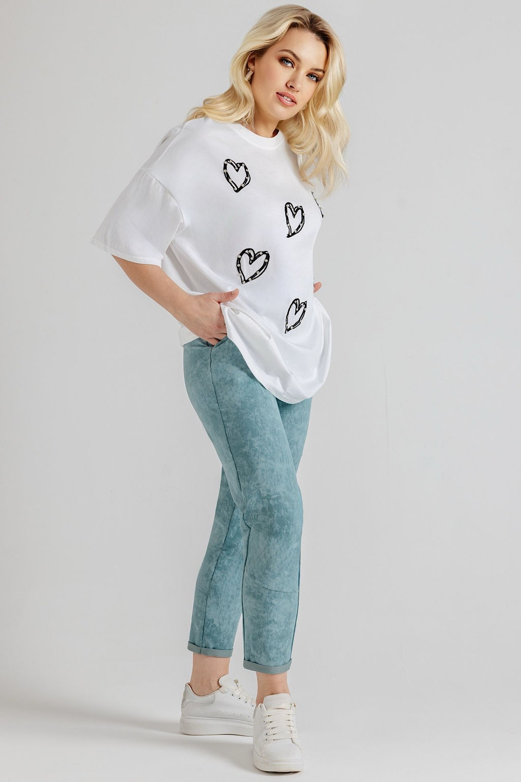 Брюки женские 102/25/Бирюзовый варёнка