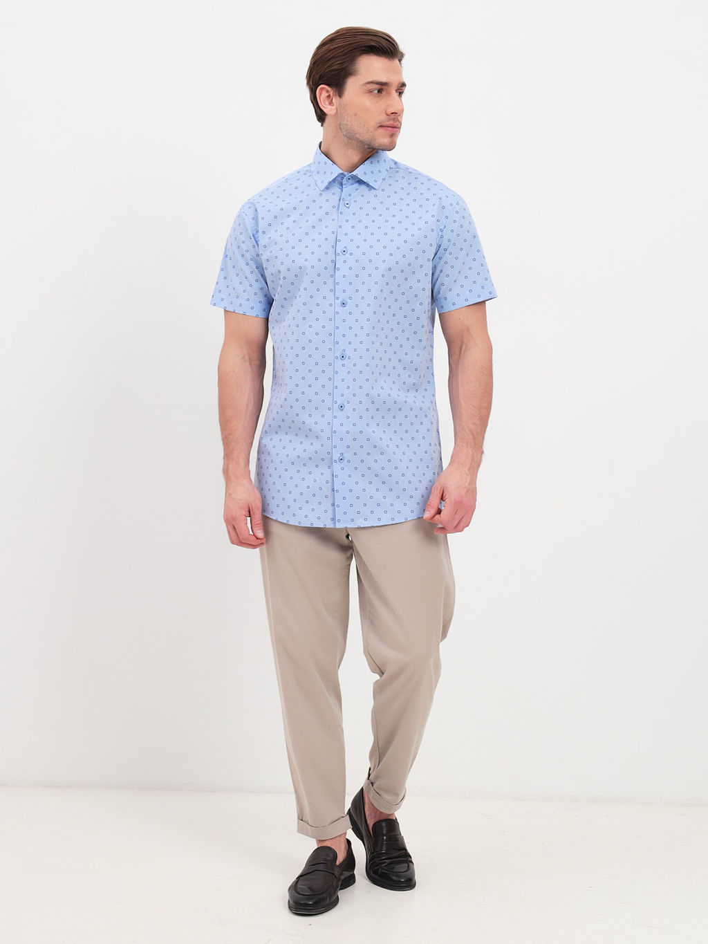 Сорочка мужская короткий рукав GREG 223/201/7809/Z/1p  фото 8