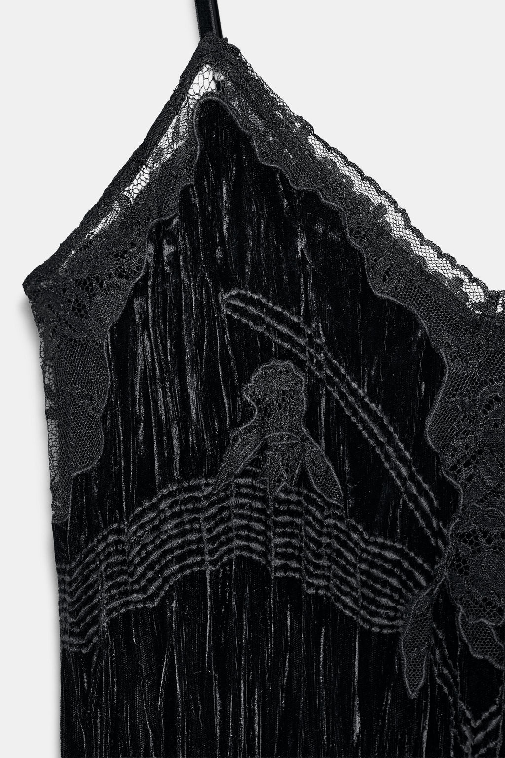 VELVET LACE TOP ZW COLLECTION - Zara фото 5
