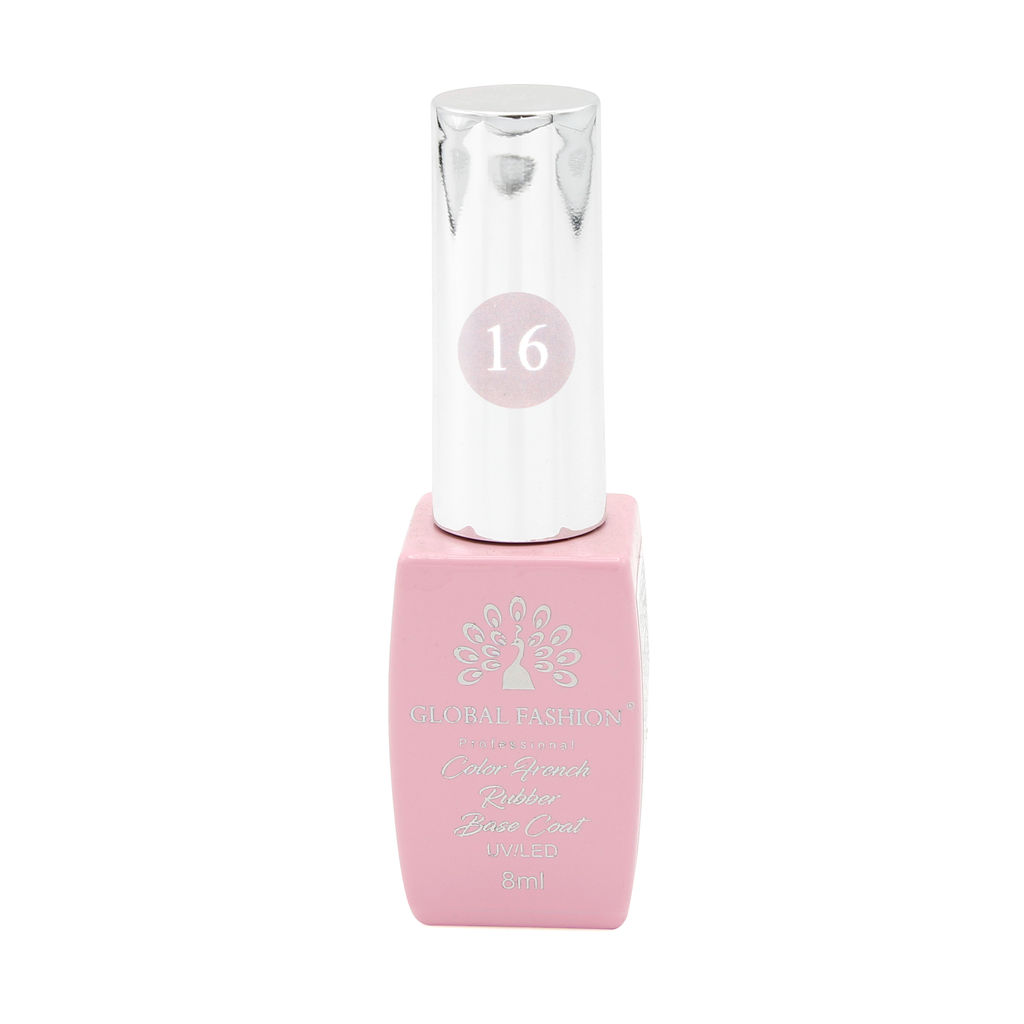 Цветная френч база для гель лака Global Fashion, Color French Base Coat 8 мл, 16  фото 5