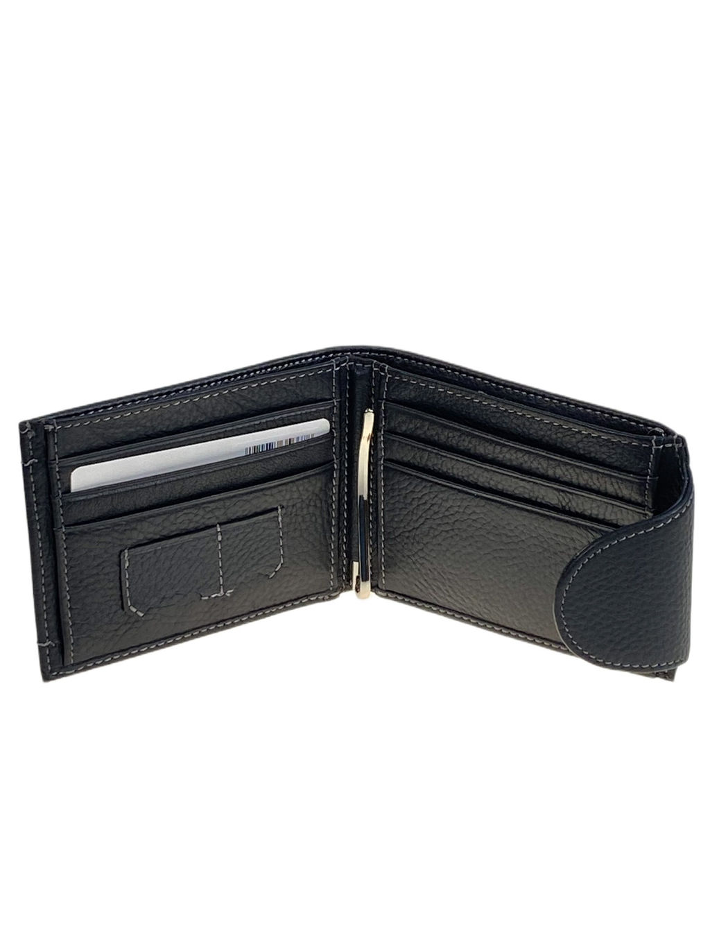 Портмоне мужское из натуральной кожи, цвет черный - Greta фото 2