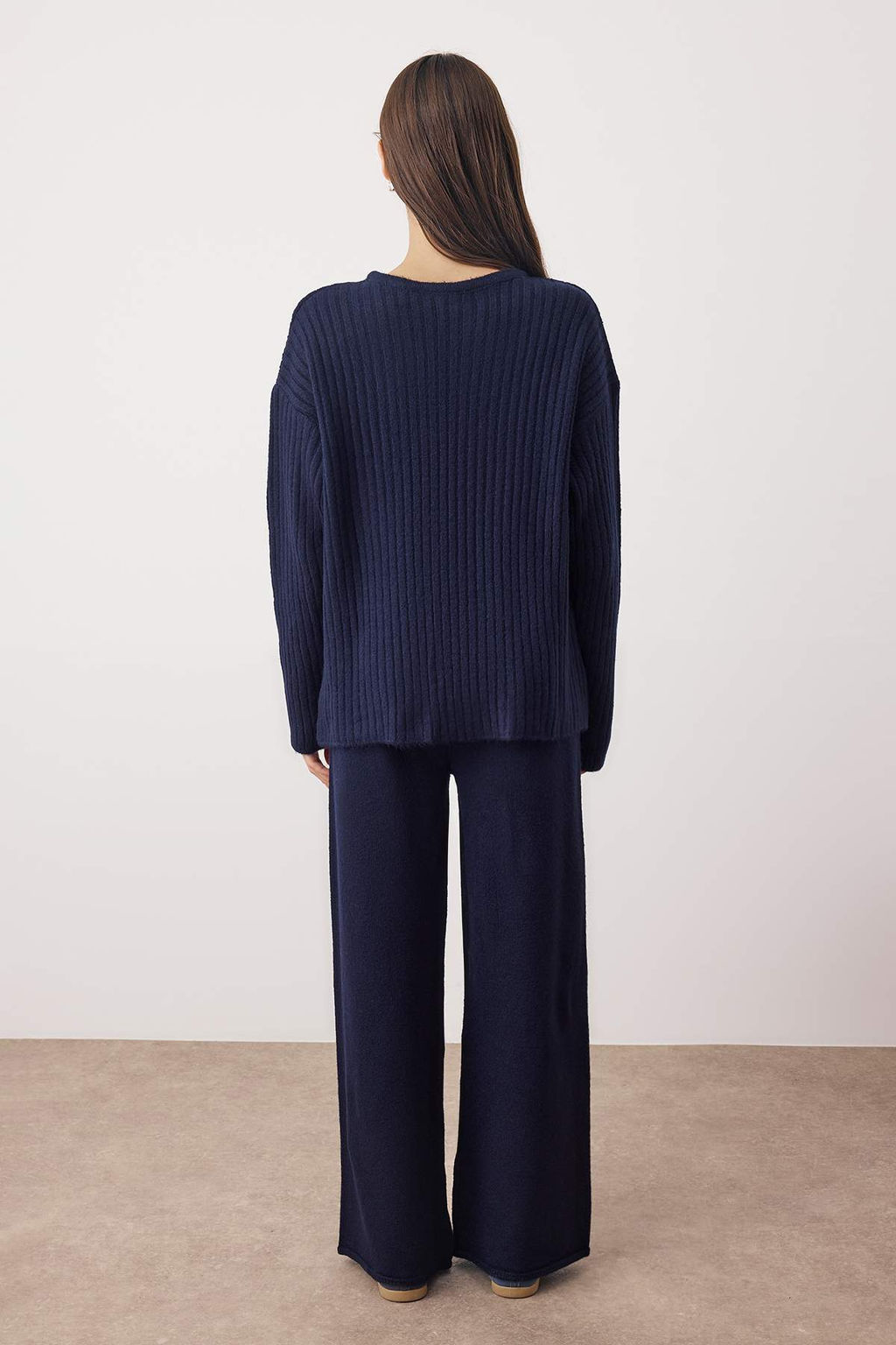 Lacivert Baglama Detayl? Kazak-Pantolon Triko Alt - Ust Tak?m TWOAW26AU00044 - Trendyolmilla фото 4