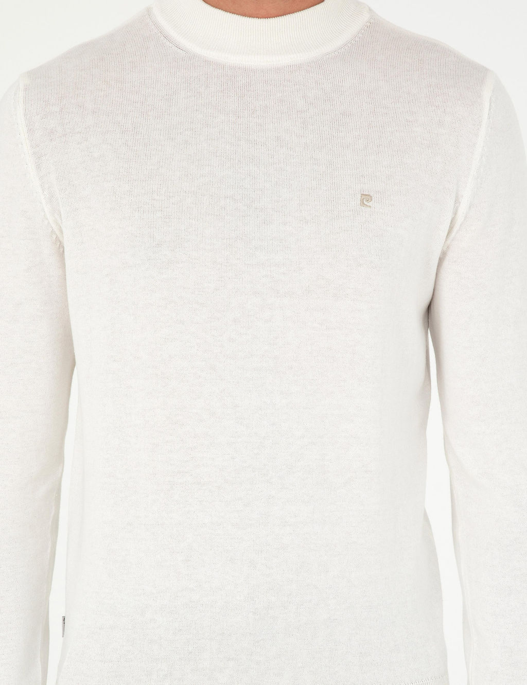 Ekru Slim Fit Yar_m Bal_k__ Yaka Basic Triko Kazak - Pierre cardin фото 6