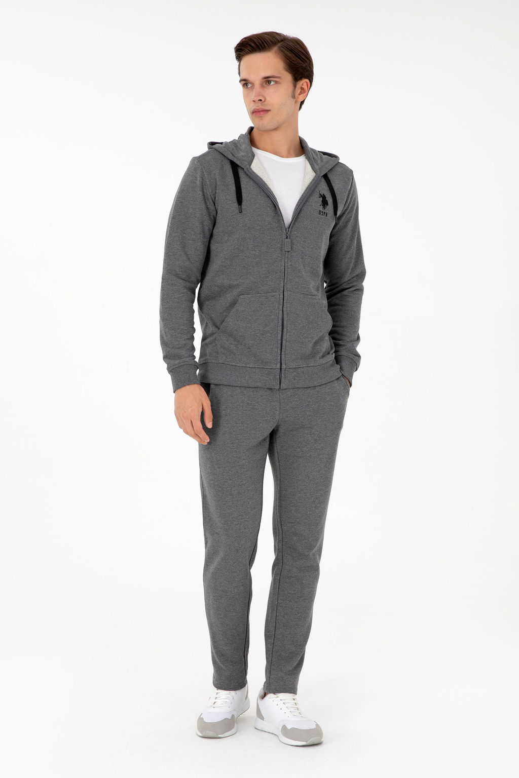 Мужские спортивные штаны антрацитового меланжа Неожиданная скидка в корзине - U.s. polo assn фото 3