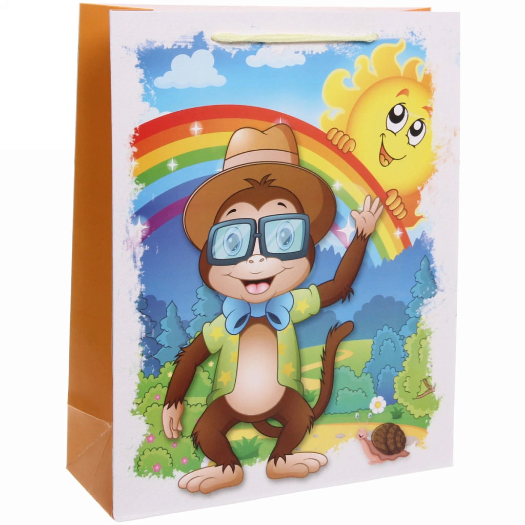 Цена за 12 шт. Пакет подарочный "Мультяшки" 26*32*10 см - АКЦИЯ