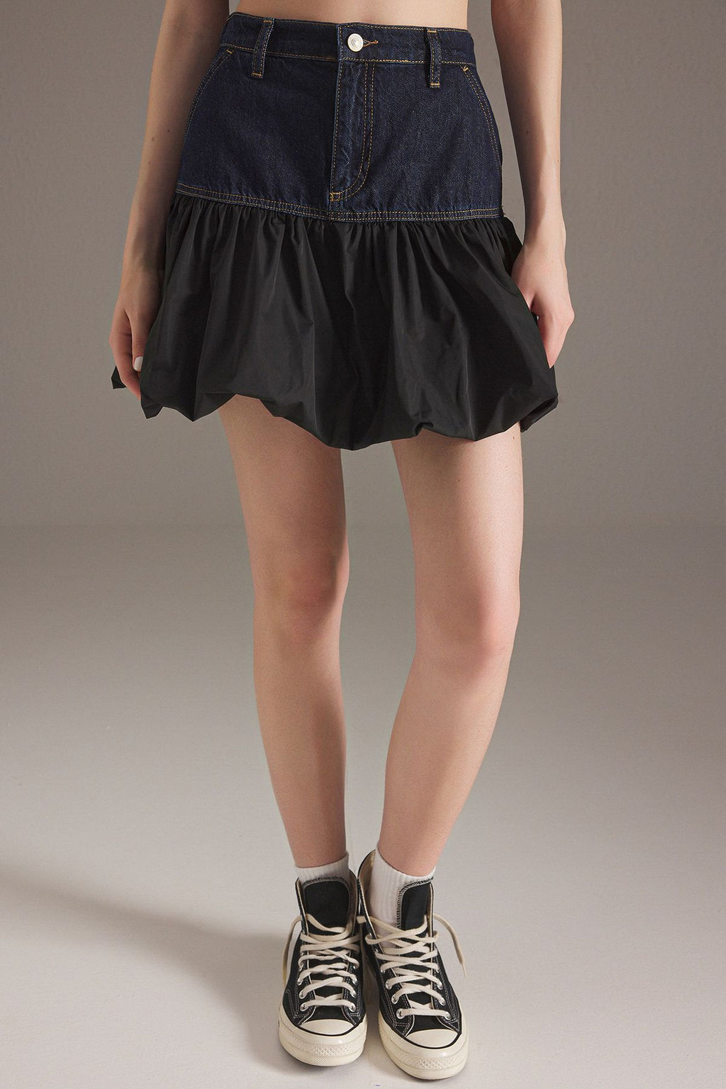 TRENDYOLMILLA Mavi Renk Bloklu Mini Denim Etek TWOSS25ET00128 фото 3