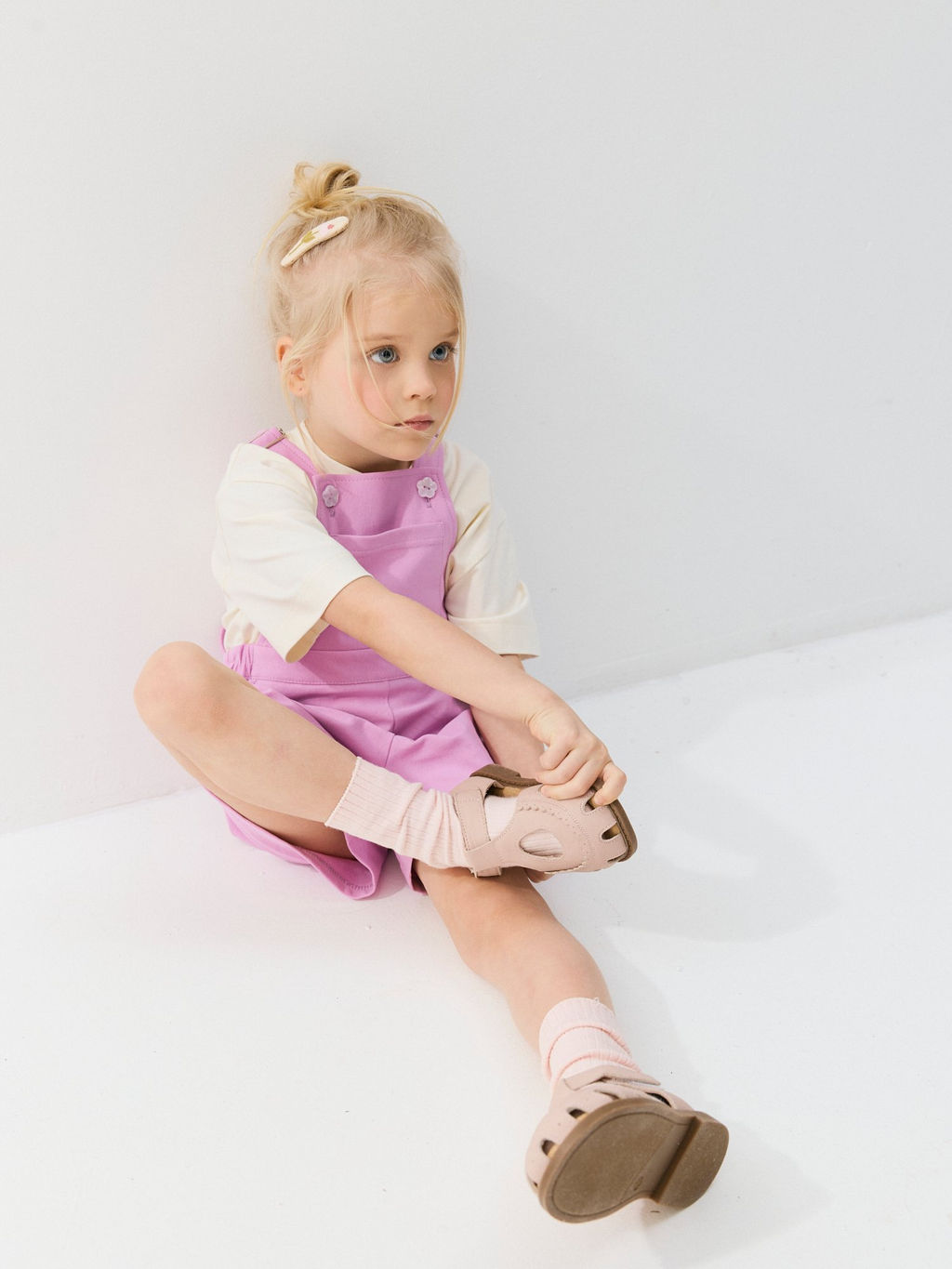 Полукомбинезон из джинскота Сиреневый крокус - Bungly фото 5