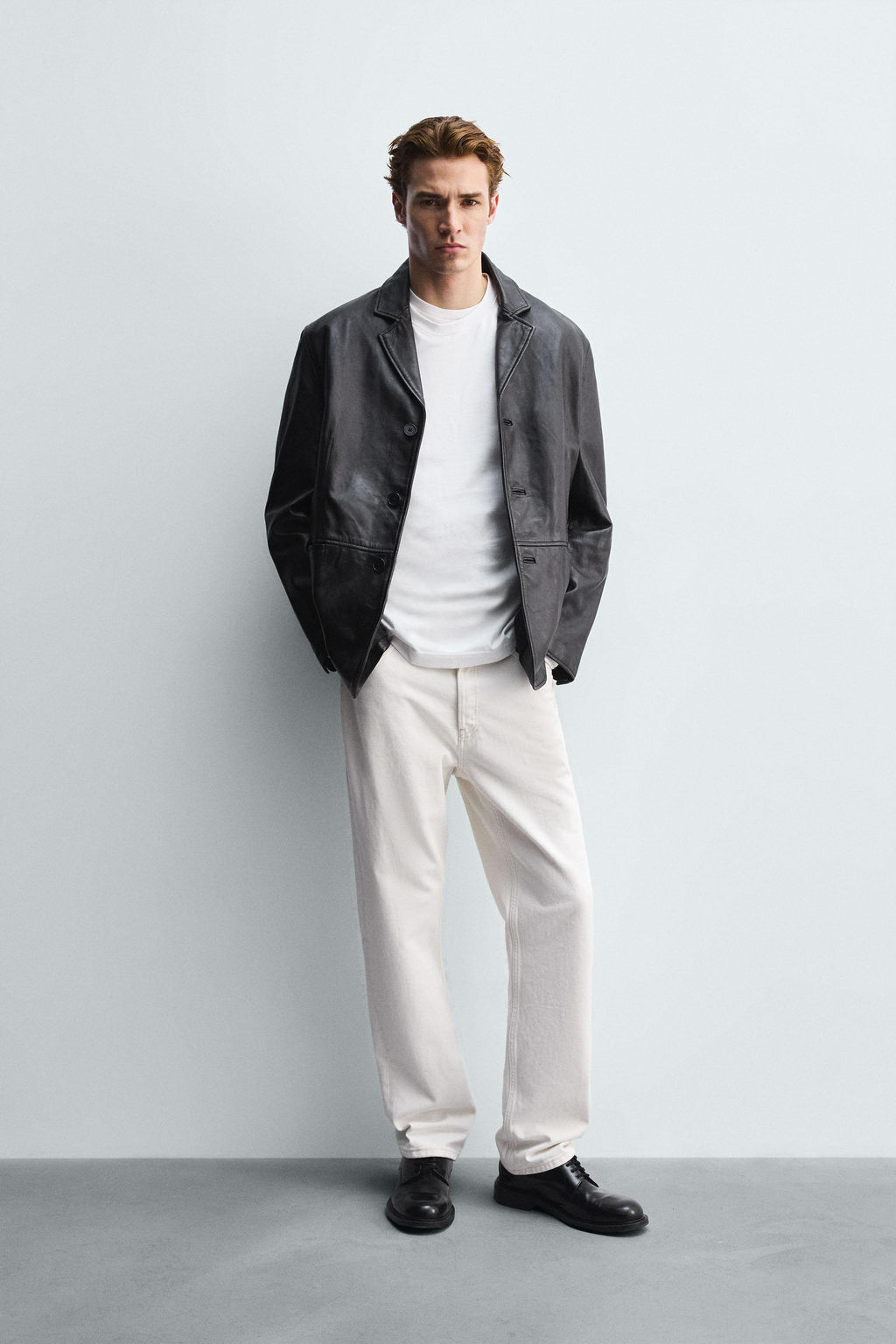 LEATHER BLAZER