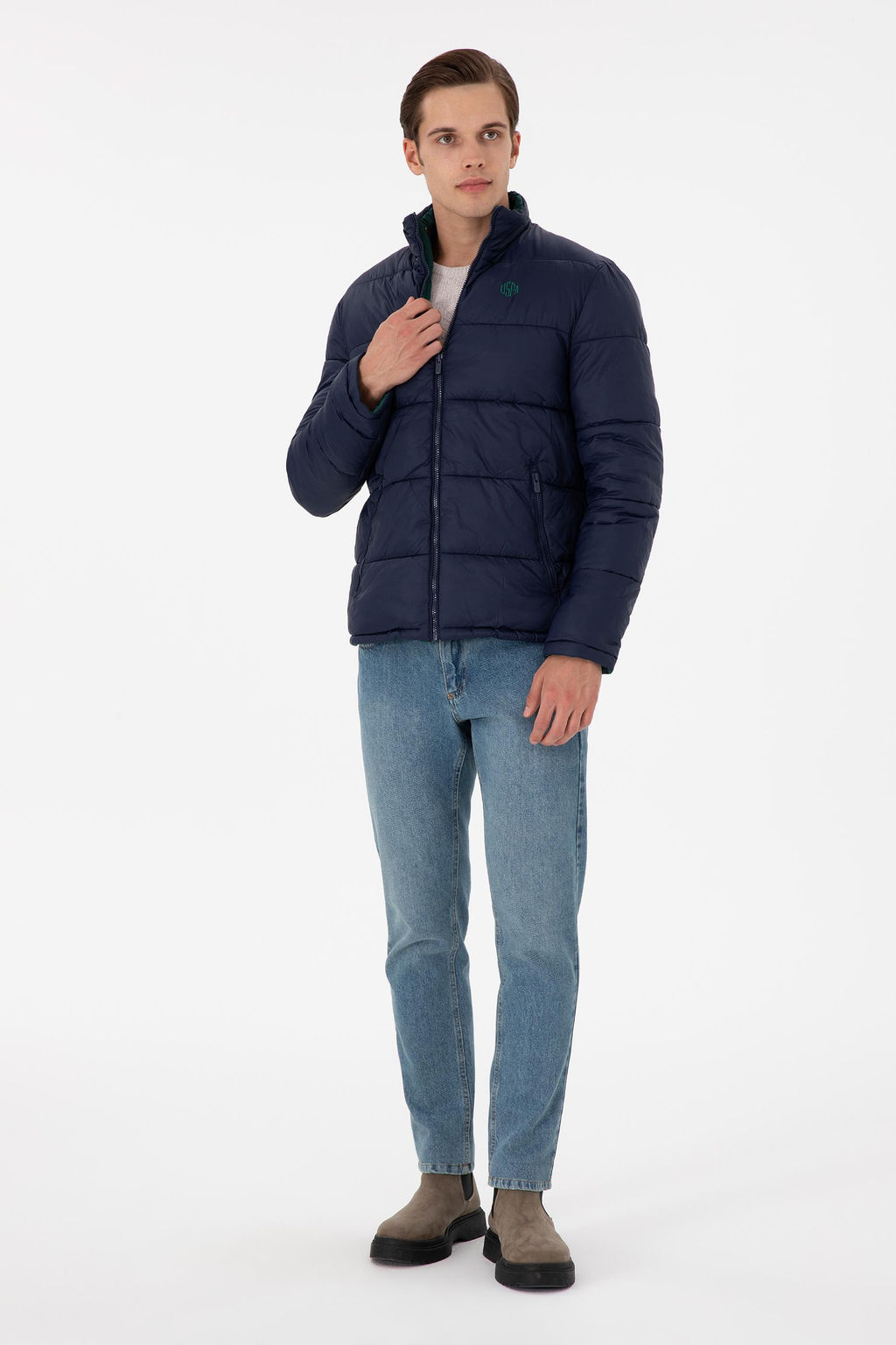 Мужское темно-зеленое пальто Неожиданная скидка в корзине - U.s. polo assn фото 4