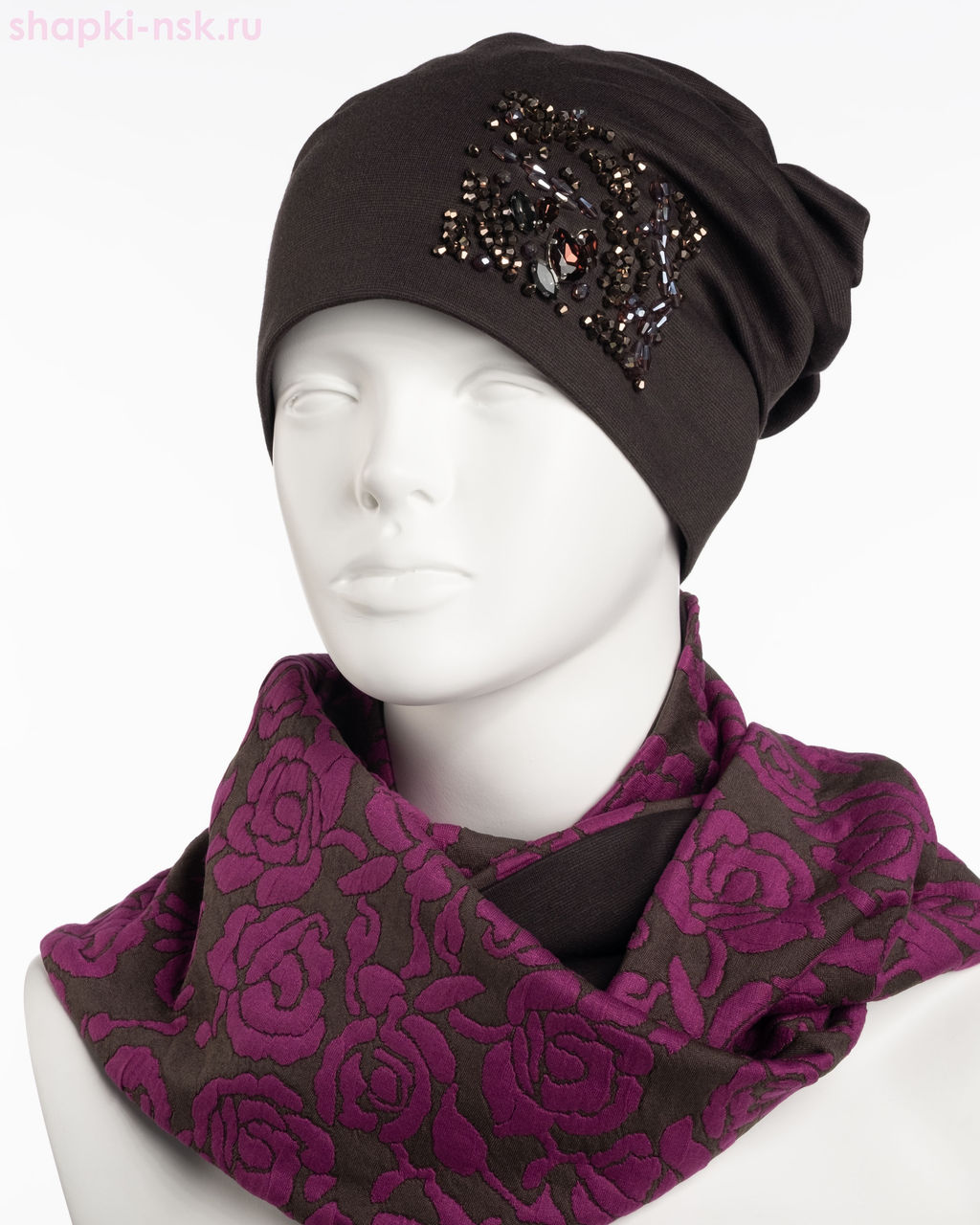 0101/19к СП Комплект женский флис (колпак+снуд) (56-58)