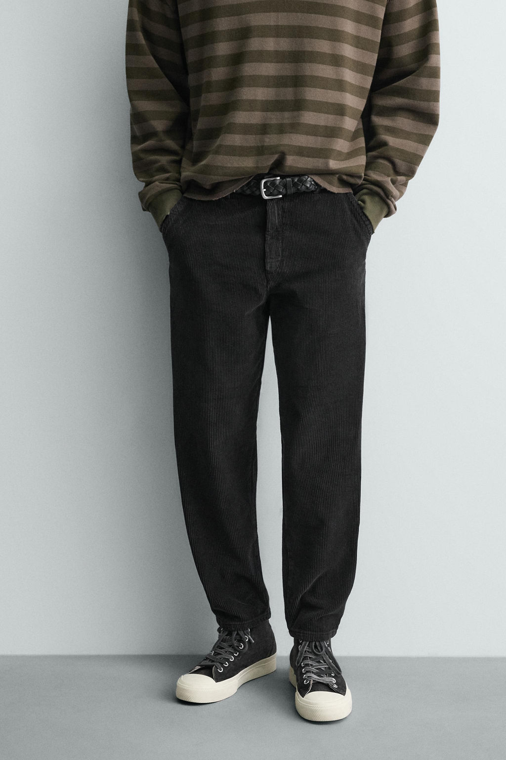 PANTAL?N CARROT FIT PANA / Negro - Zara фото 9