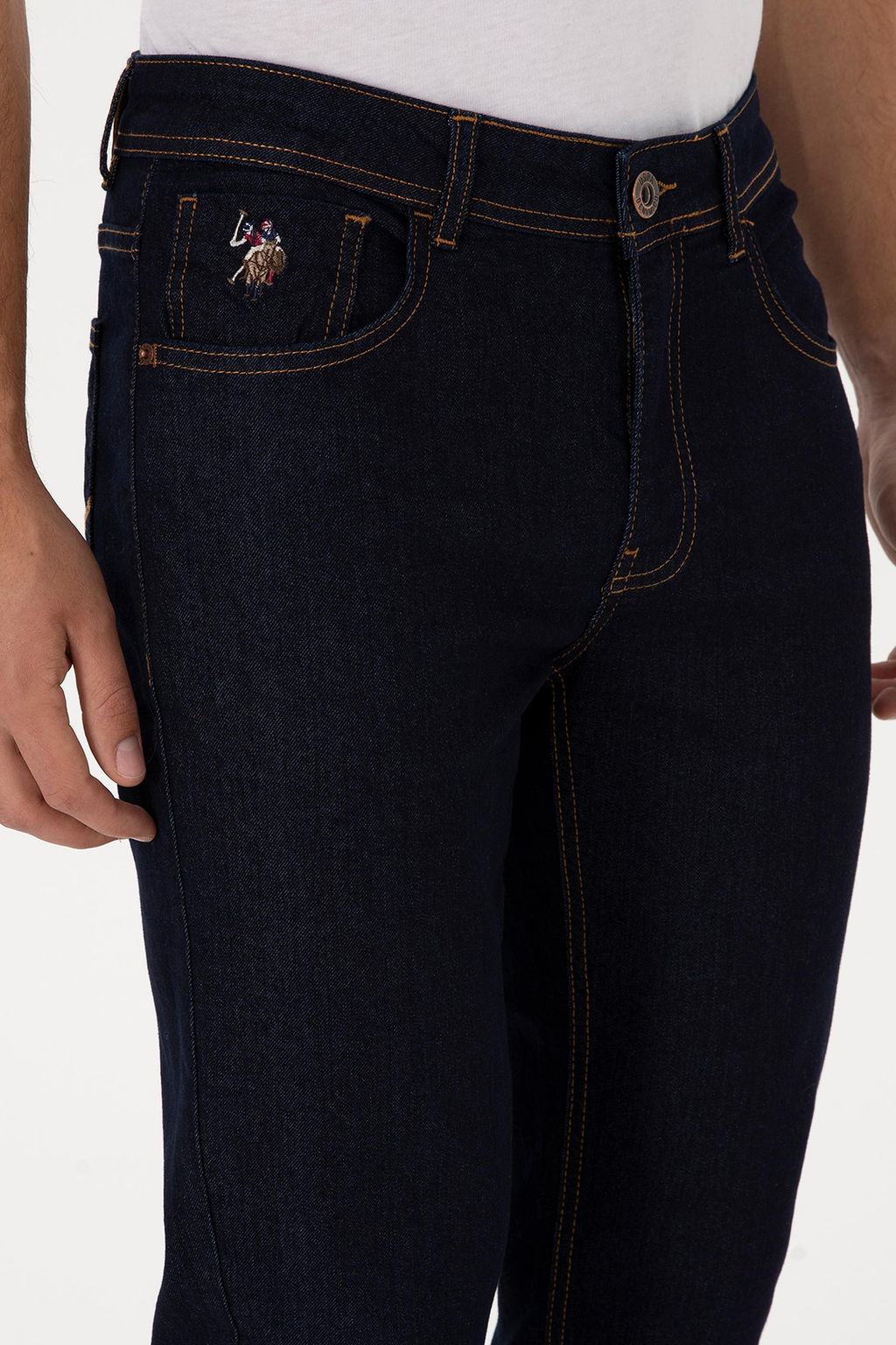 Erkek Koyu Mavi Straight Fit Jean Pantolon - U.s. polo assn фото 5
