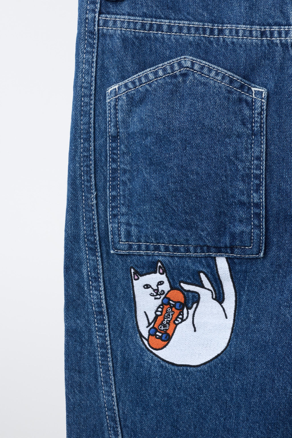 BERMUDA DENIM SKATER BORDADO RIPNDIP  X ZARA KIDS / Azul  фото 3
