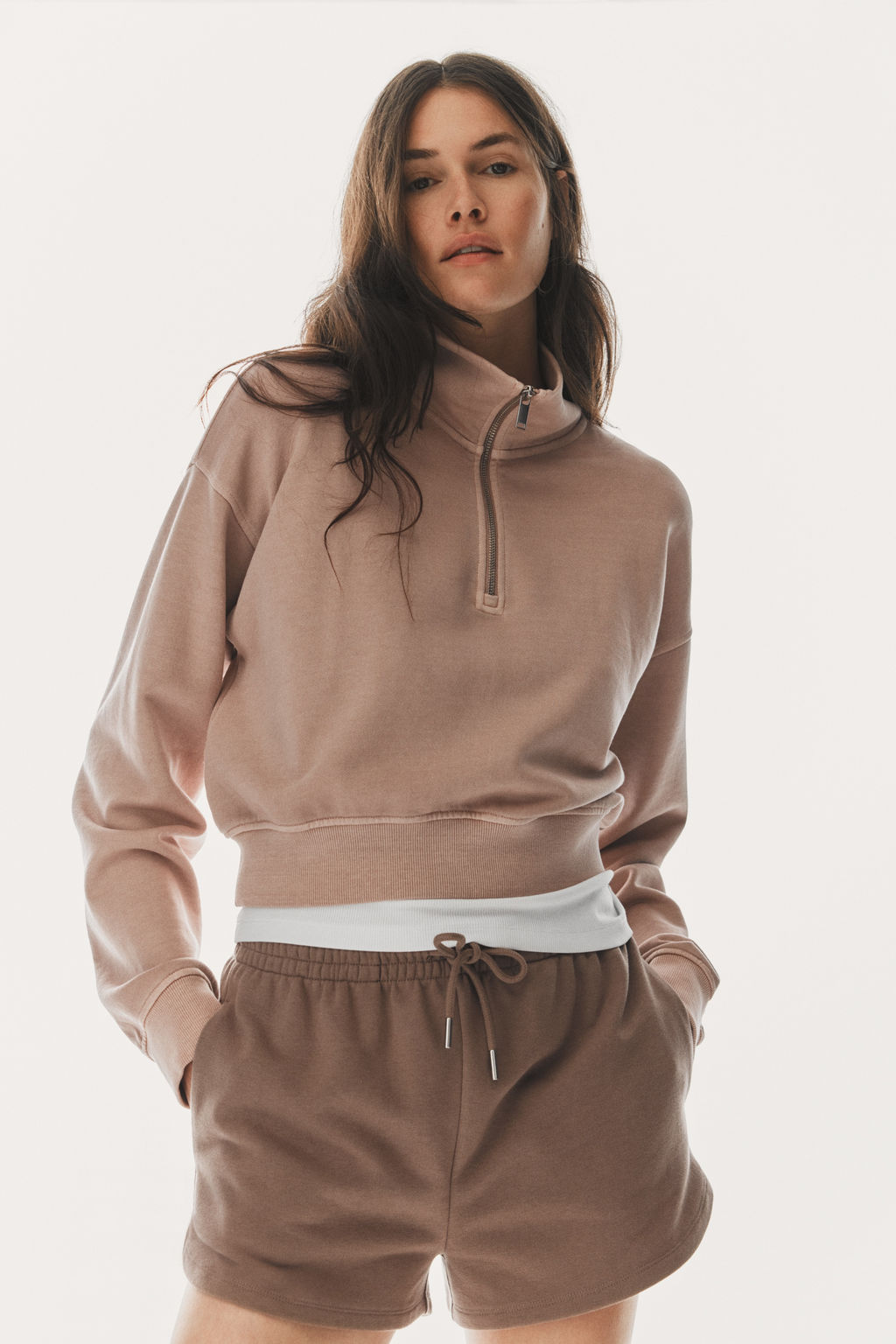 Sudadera efecto lavado con media cremallera - H&m фото 2