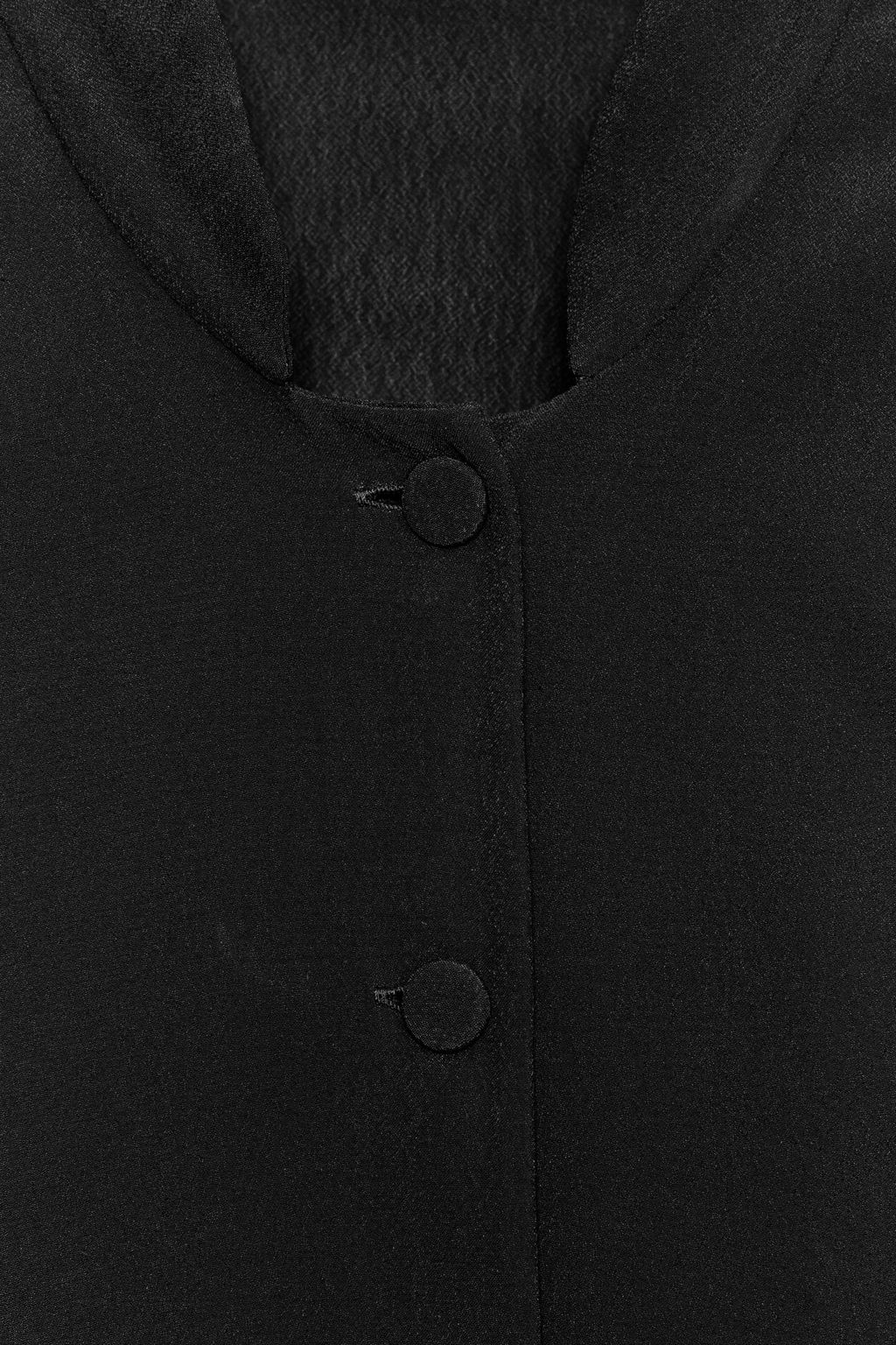 CAMISA CORTA VOLANTES ZW COLLECTION / Negro - Zara фото 4