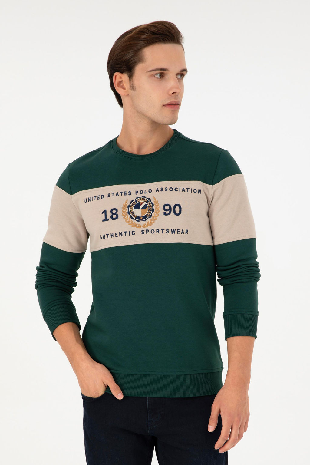 Мужской темно-зеленый свитшот Неожиданная скидка в корзине - U.s. polo assn фото 8