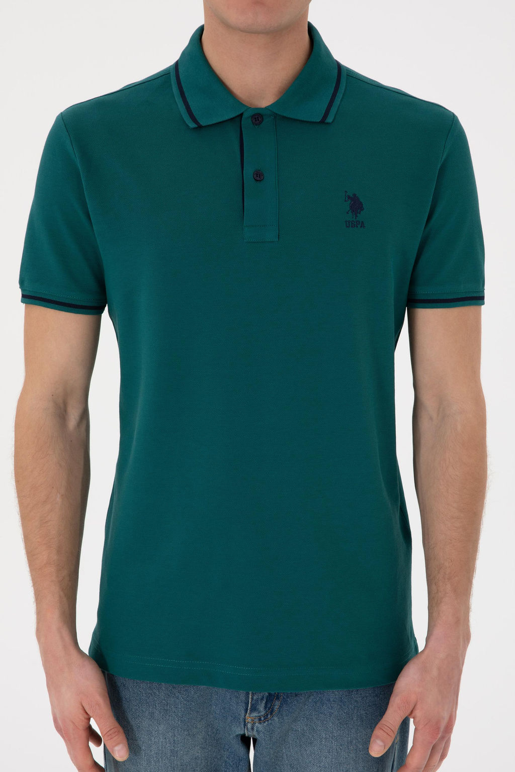 Erkek Polo Yaka Koyu Ye_il Basic Ti__rt Sepette S_rpriz _ndirim - U.s. polo assn фото 7