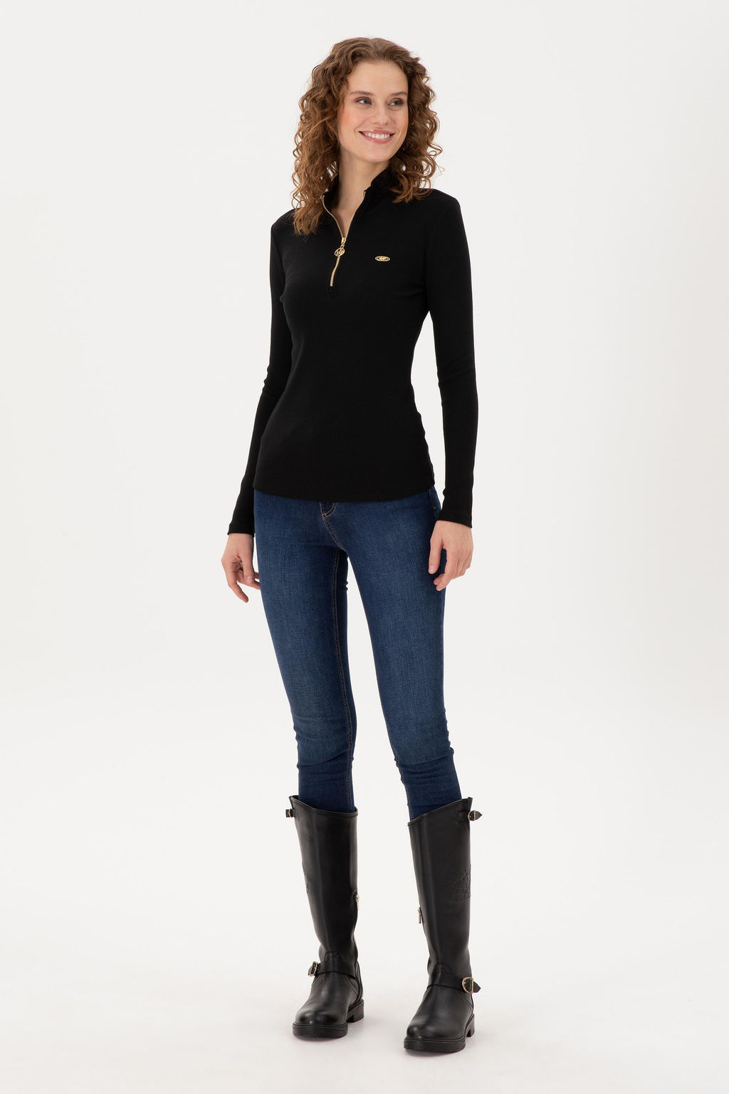 Женский черный свитшот Неожиданная скидка в корзине - U.s. polo assn фото 4