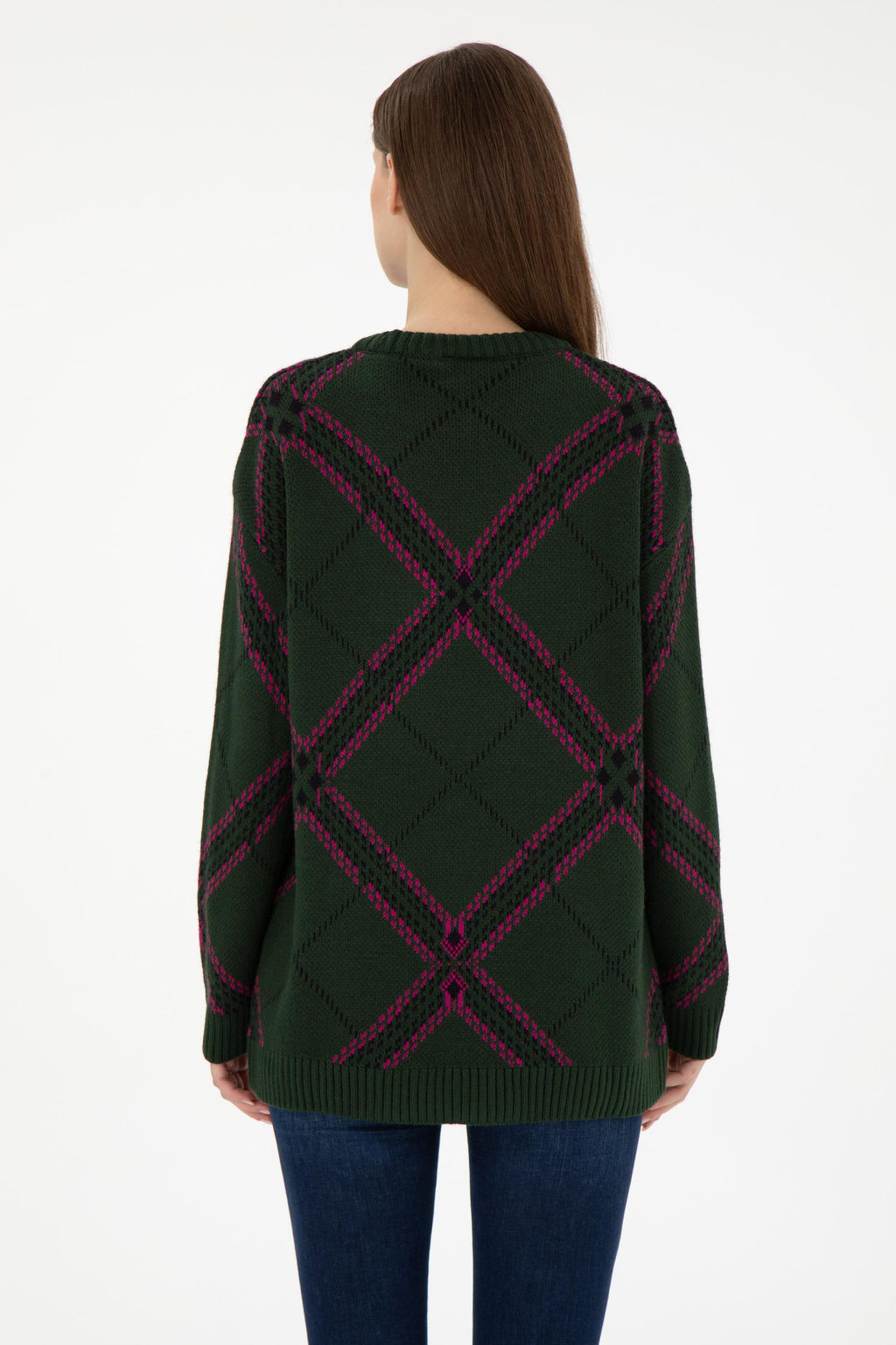 Женский темно-зеленый свитер с круглым вырезом Неожиданная скидка в корзине - U.s. polo assn фото 5