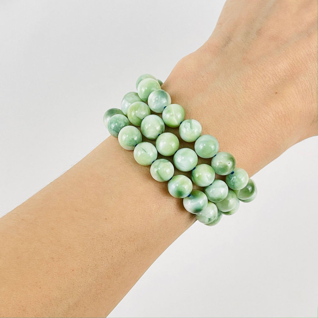 Бусины для украшений из Ангелита (46 бусин) 39 см