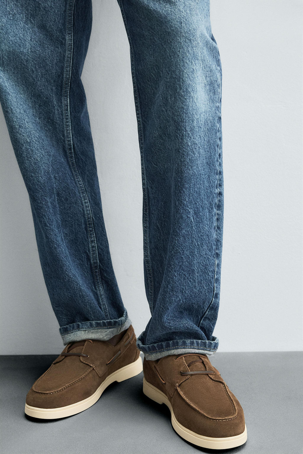 CASUAL LEATHER DECK SHOES - Zara фото 3