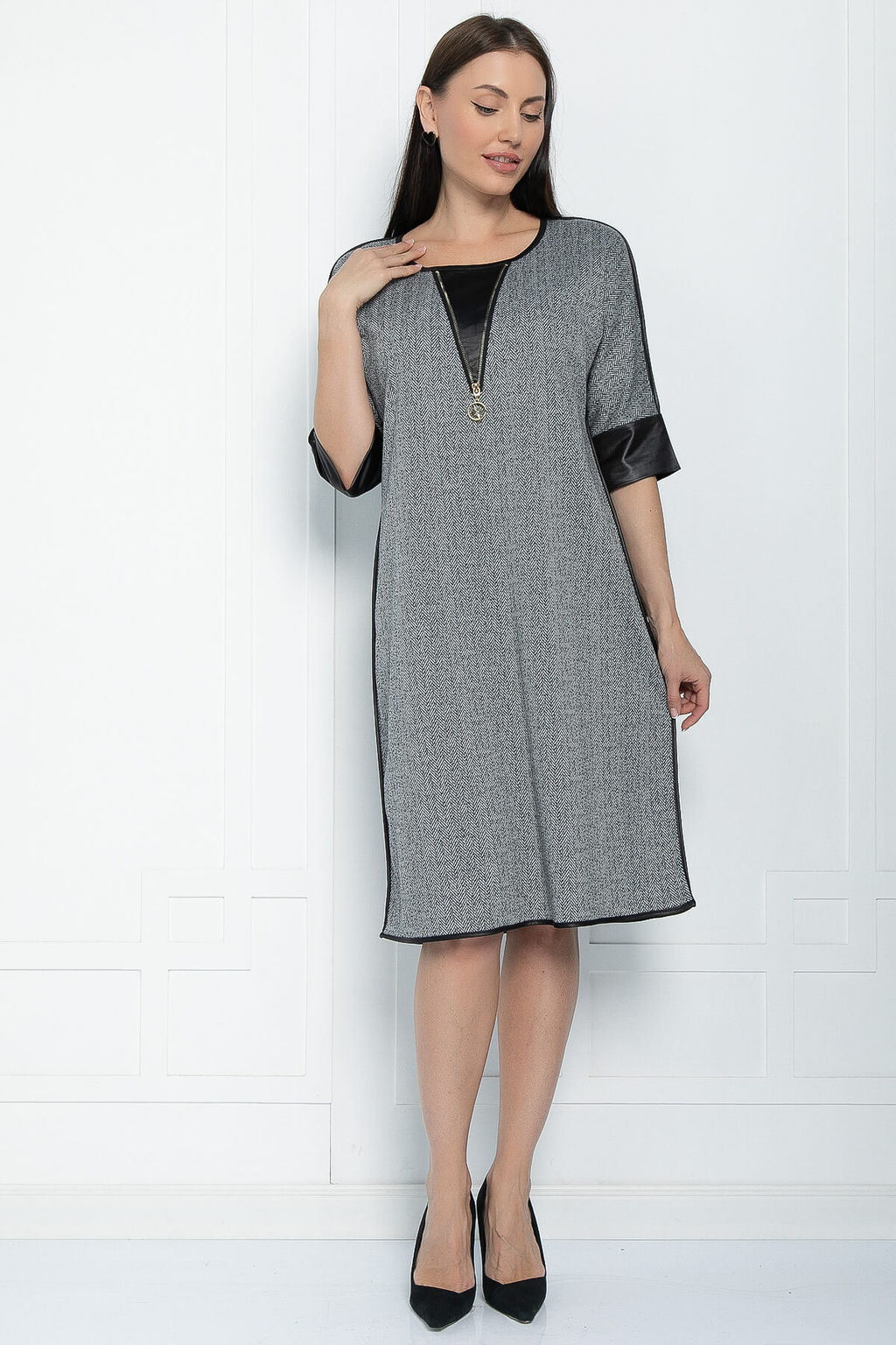 Платье Селин (серое) П11302 - Lt collection фото 5