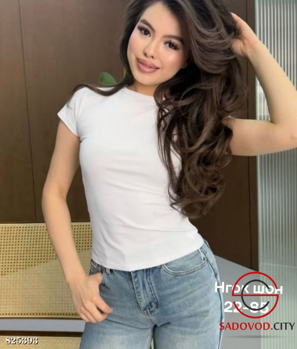 Футболка женская однотонная