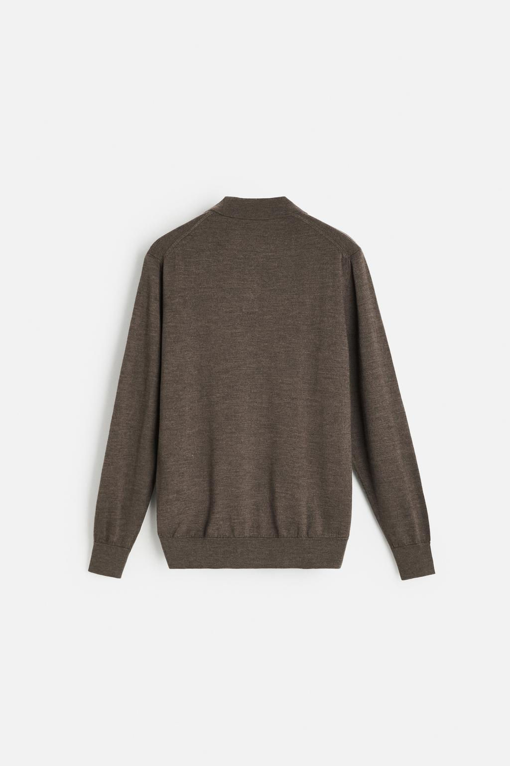 MERINO WOOL KNIT POLO SHIRT - Zara фото 23