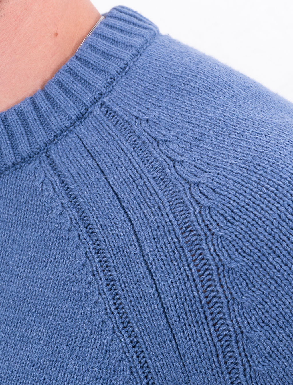 Джемпер Vilatte из хлопка с акрилом светло-синий  фото 2