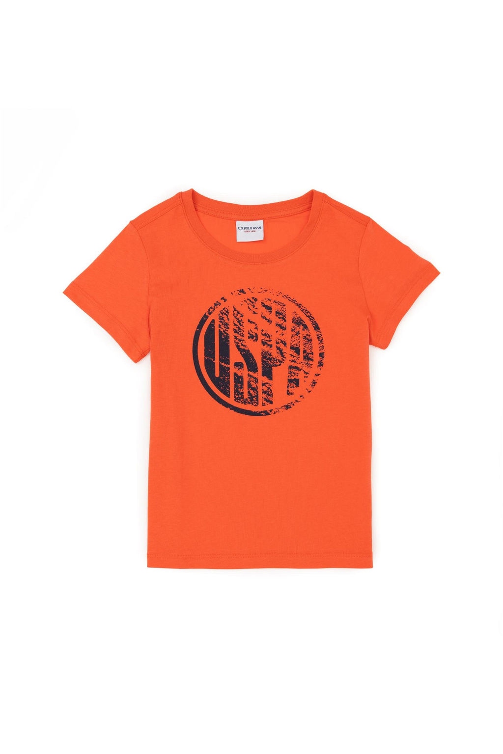 U. S. Polo Assn / Базовая футболка с круглым вырезом цвета граната для мальчиков