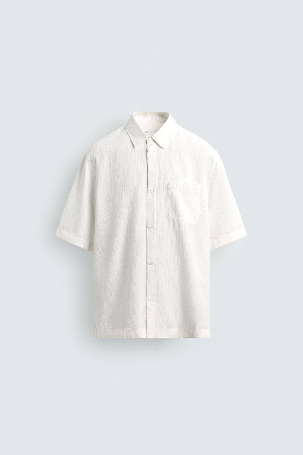CAMISA JACQUARD ESTRUCTURA / Blanco - Zara фото 7